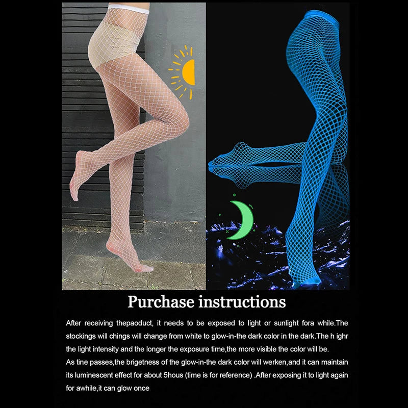 Lumina Glow Fishnet Tights