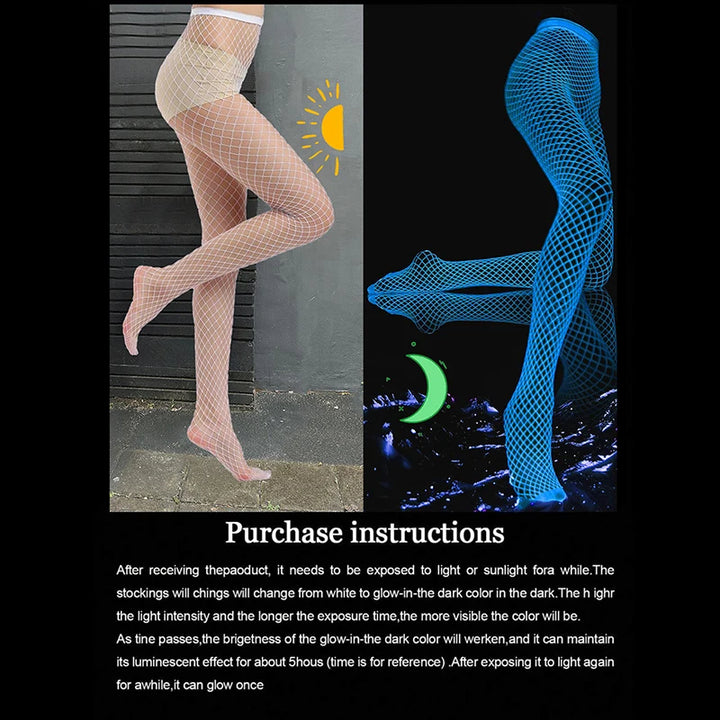 Lumina Glow Fishnet Tights