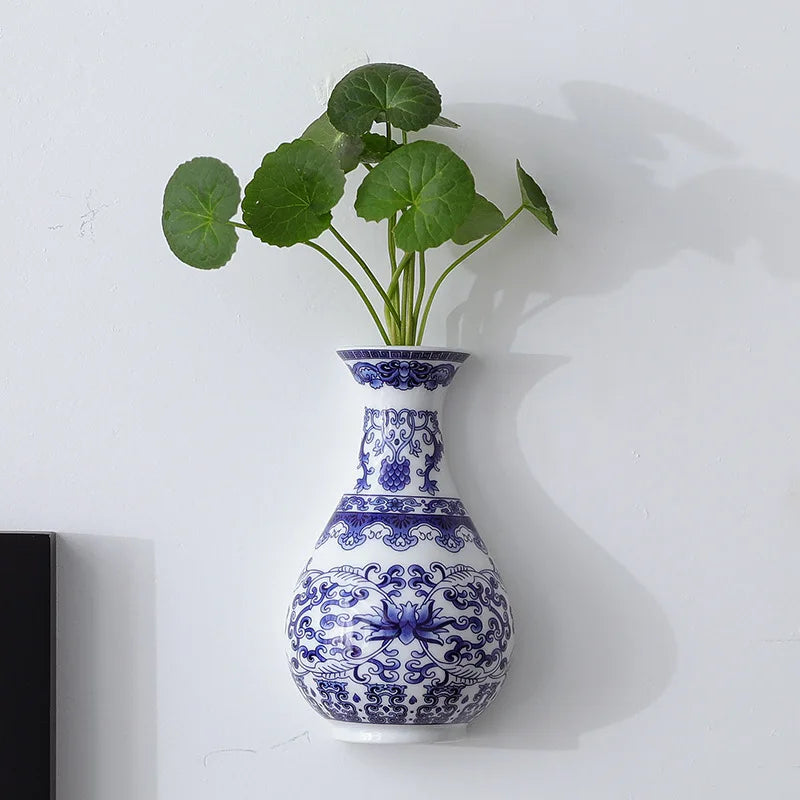 Blue Lotus Wall Vase
