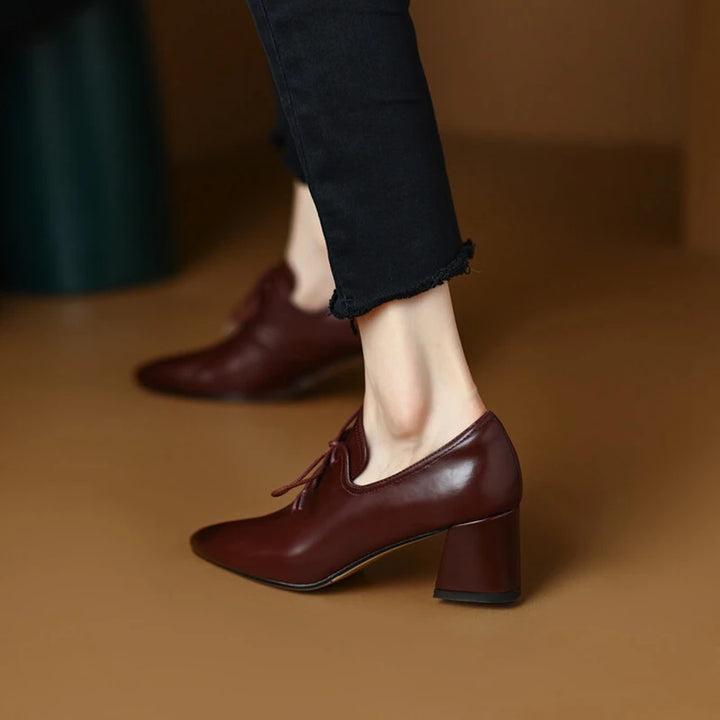 Alessandra Split Leather Pumps