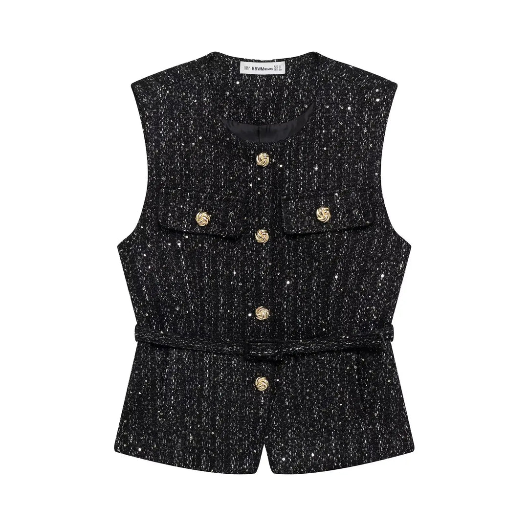 Delphine Tweed Vest