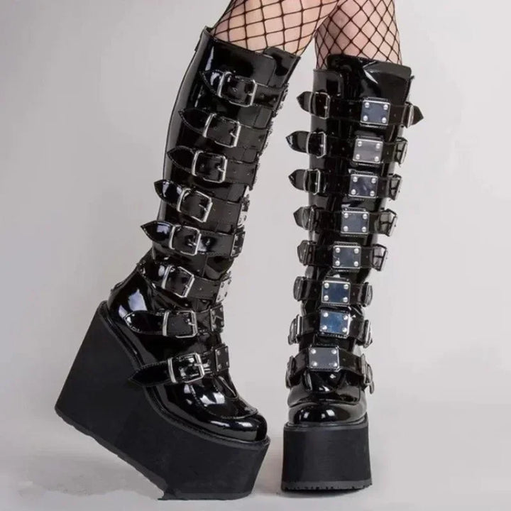 Nyx Platform Buckle Boots