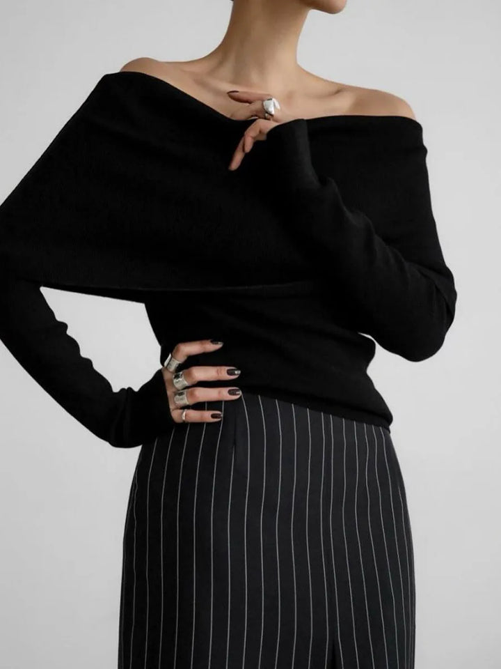 Solenne Off-Shoulder Sweater