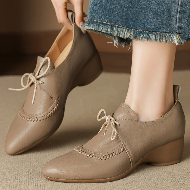 Eleanor Wedge Leather Shoes