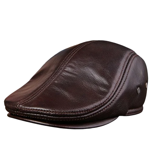Oldridge Leather Flat Cap
