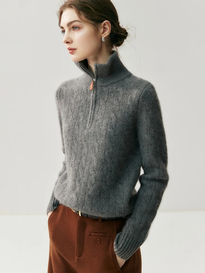 Claudette Cashmere Quarter Zip