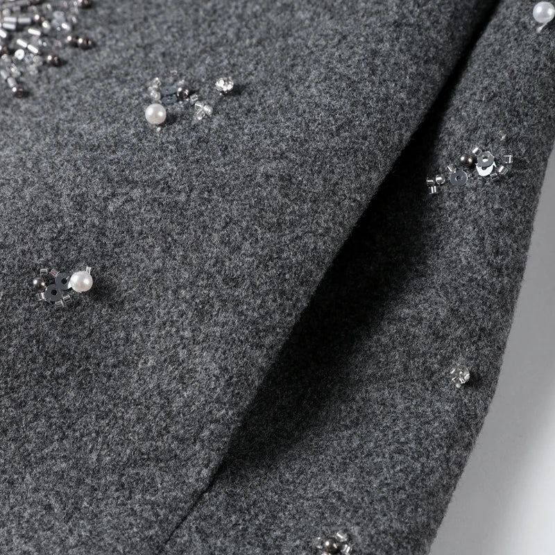 Snowflake Wool Statement Jacket