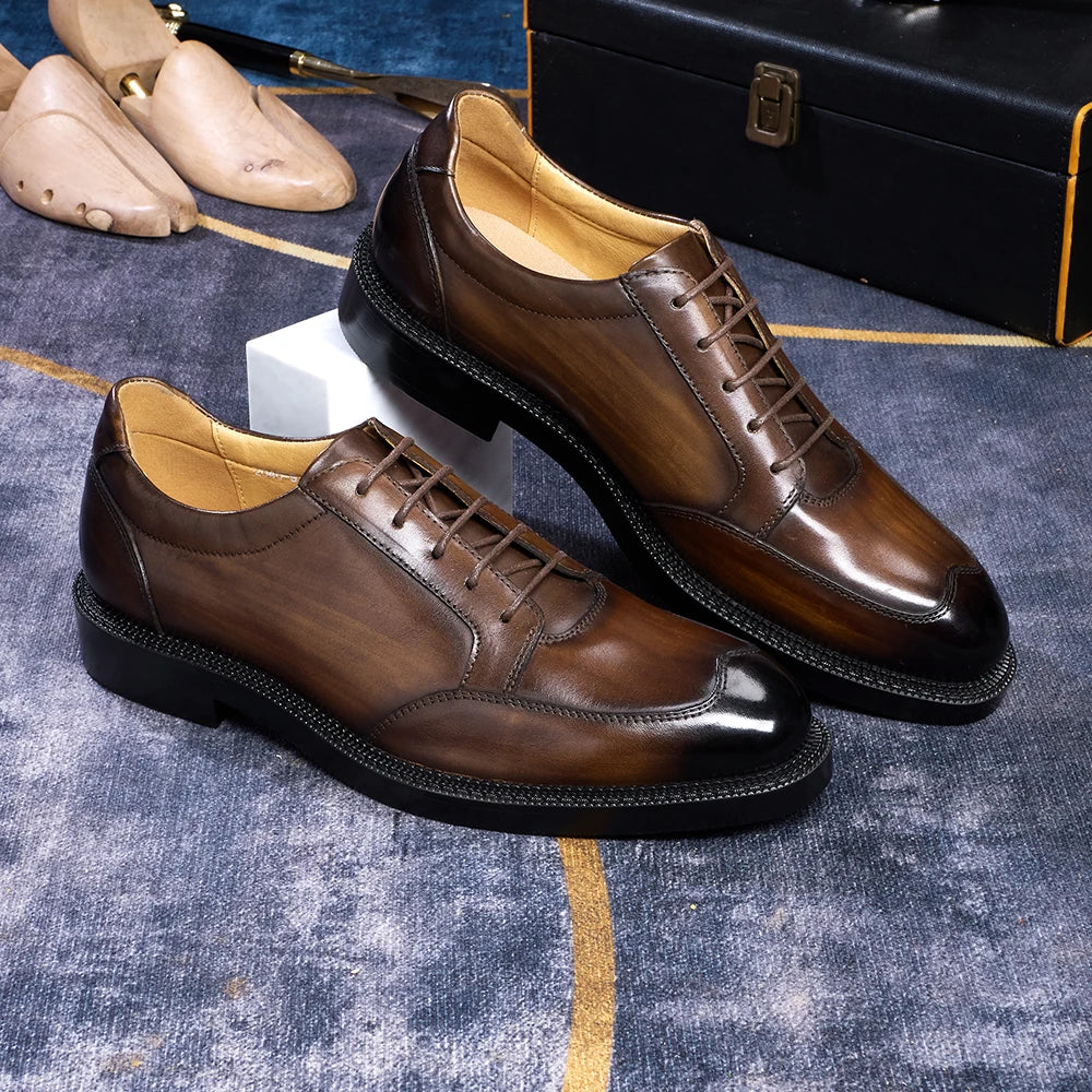 Galleria Apron-Toe Derby Shoes