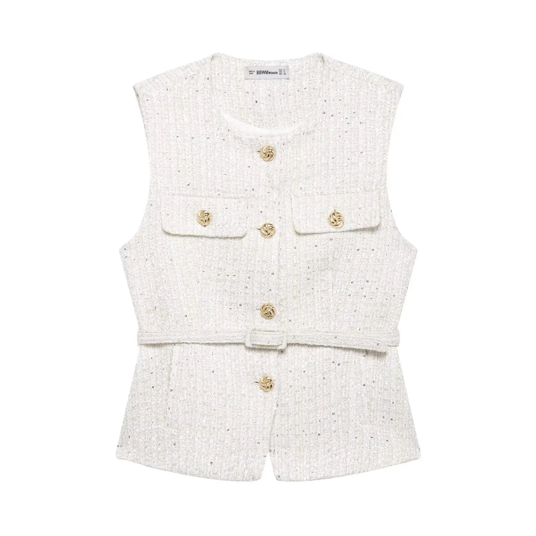 Delphine Tweed Vest