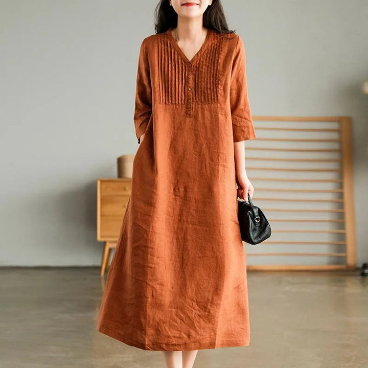 Laurie Linen Midi Dress