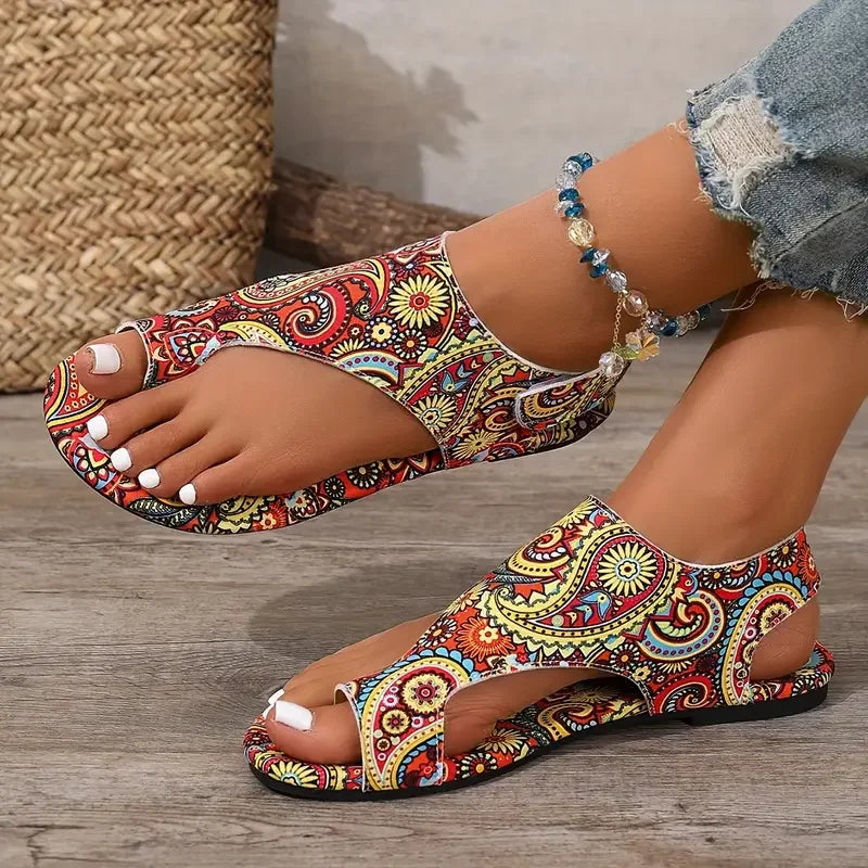 Paisley Bohemia Flat Sandals