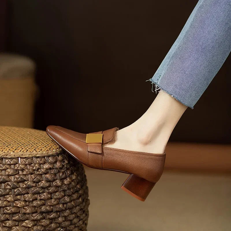 Maren Gold Bar Pumps