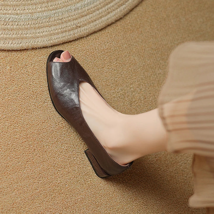 Lunette Peep-Toe Pumps
