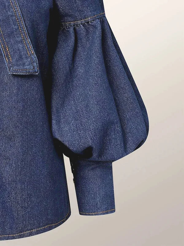 Aubryn Denim Knot Blouse