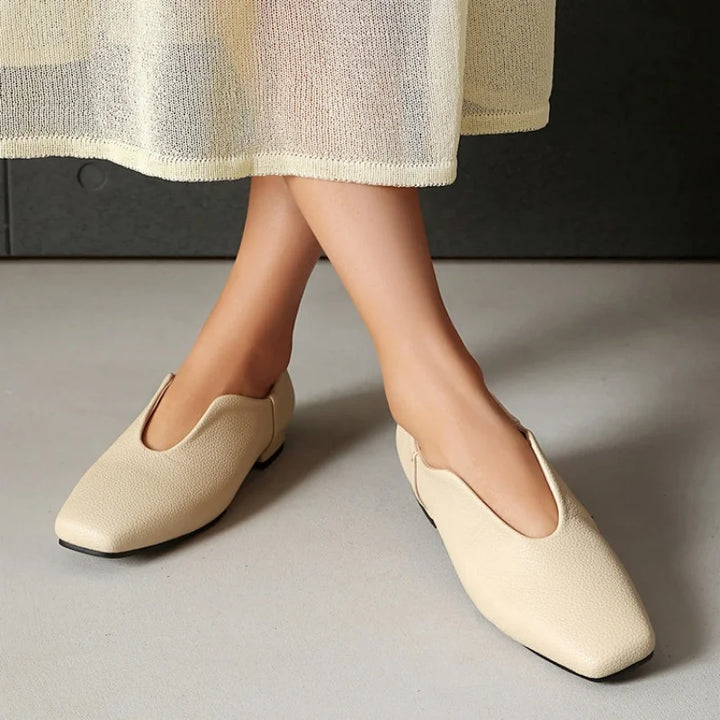 Semplicita Square-Toe Slip-On Loafers