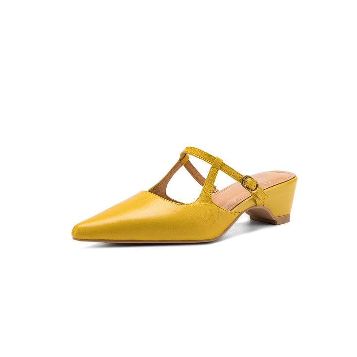 Noelle Leather Mules
