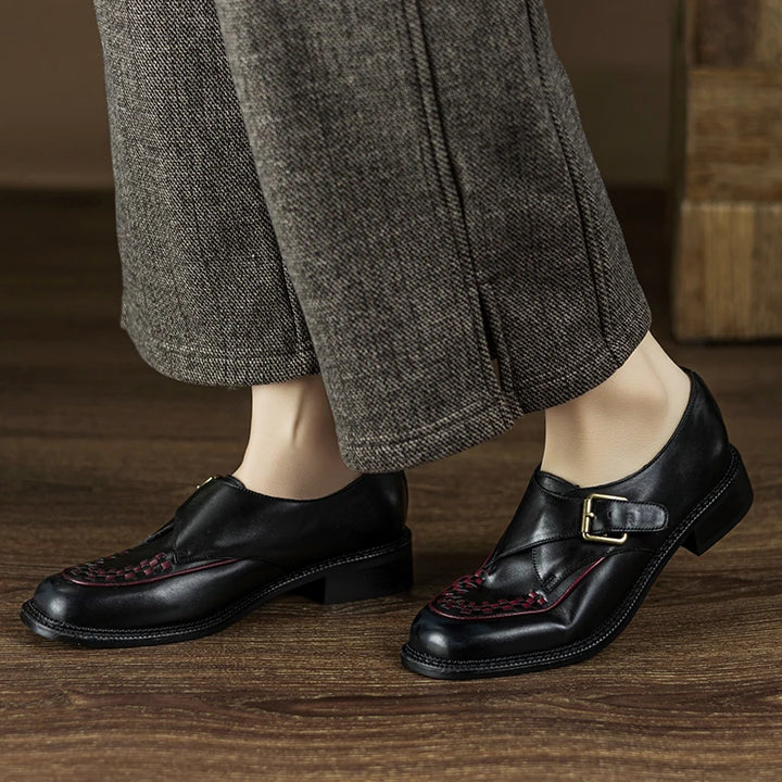 Cortona Woven Leather Oxfords
