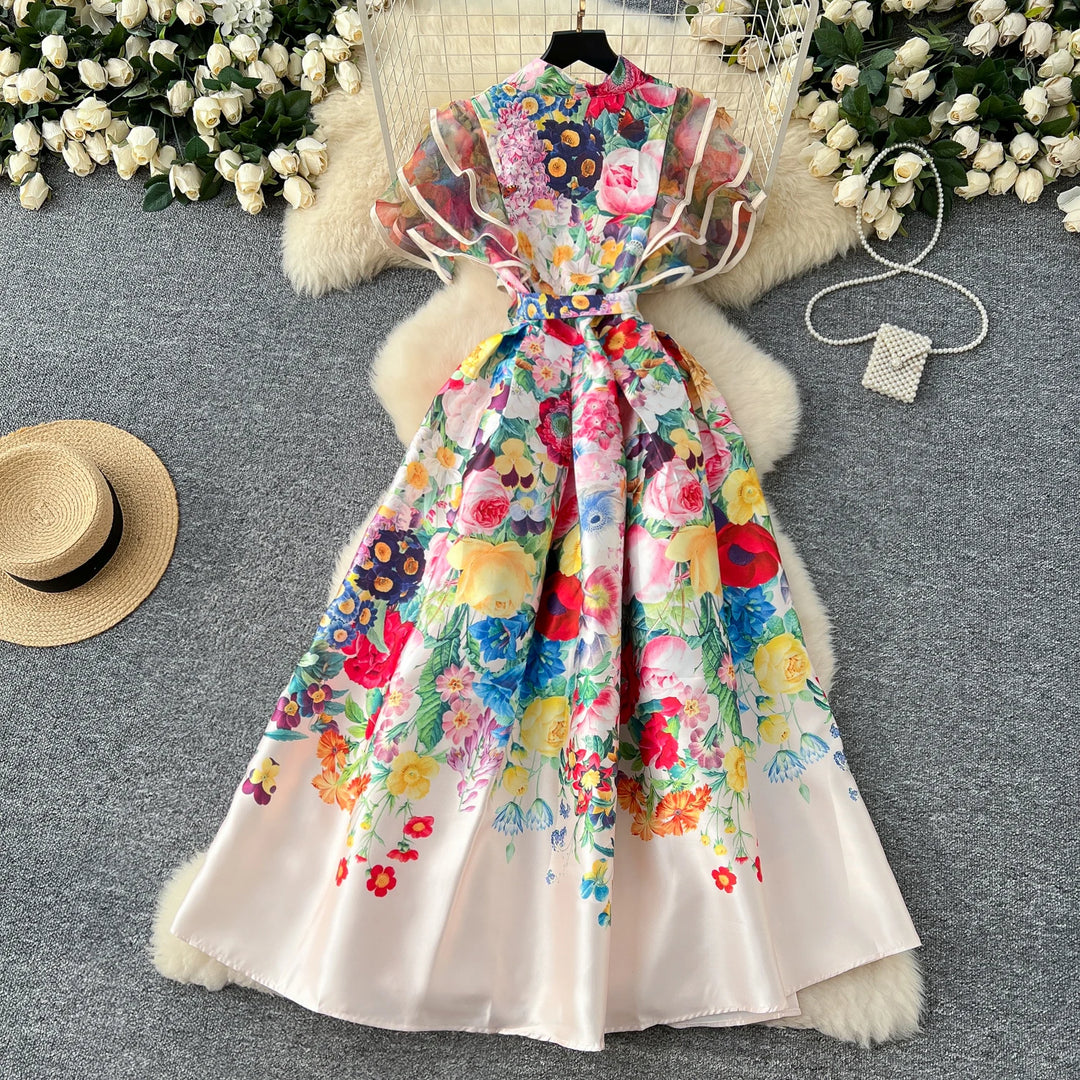 Painted Orchid Maxi Dress