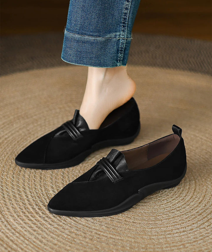 Plicata Leather Flats