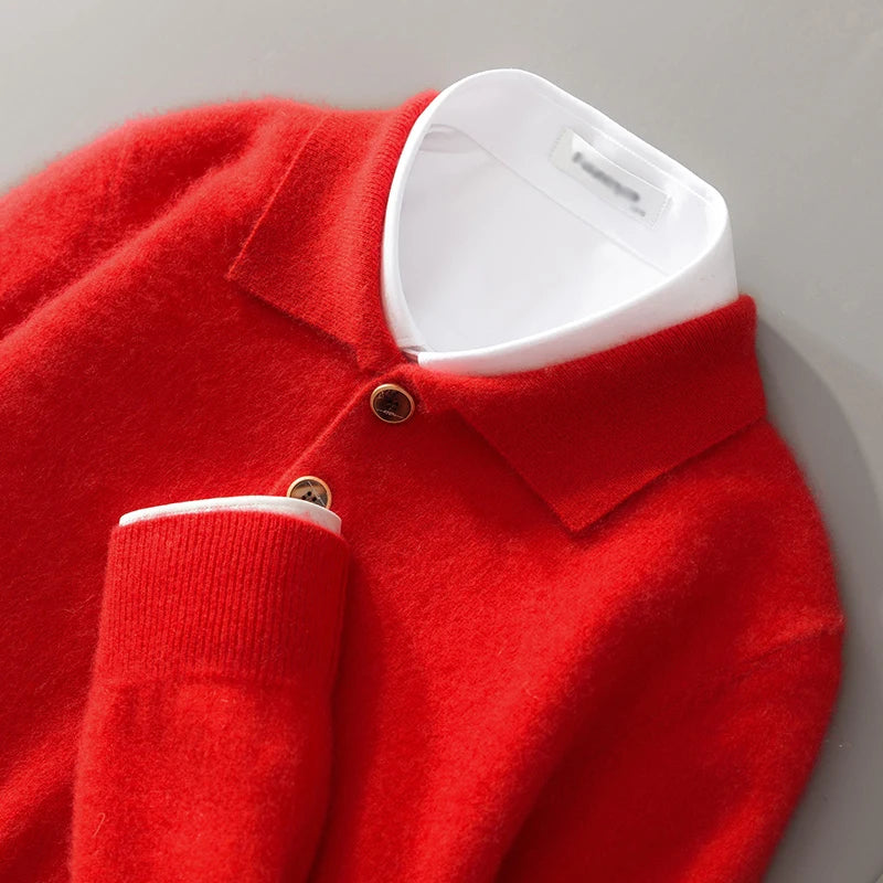 Grant Wool Polo Sweater