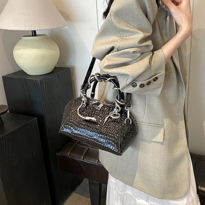 Python Crest Handbag