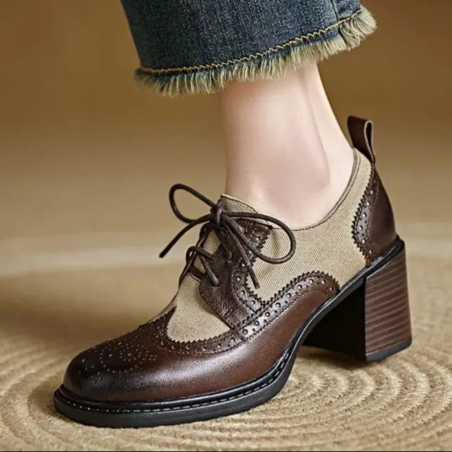 Hadley Canvas Leather Oxfords