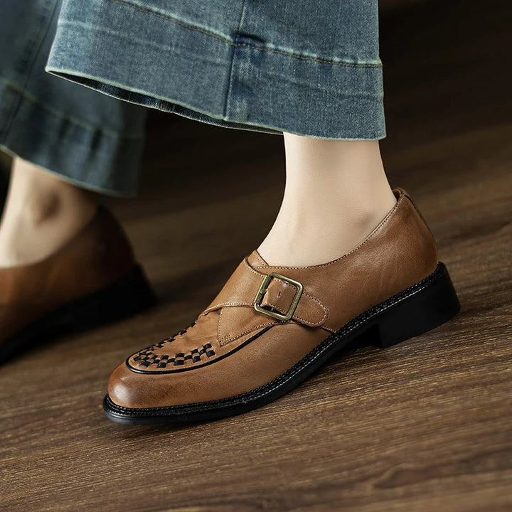 Cortona Woven Leather Oxfords