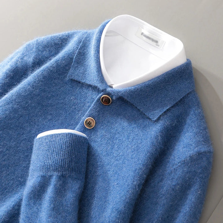 Grant Wool Polo Sweater