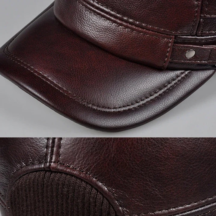 Oldridge Leather Cadet Cap