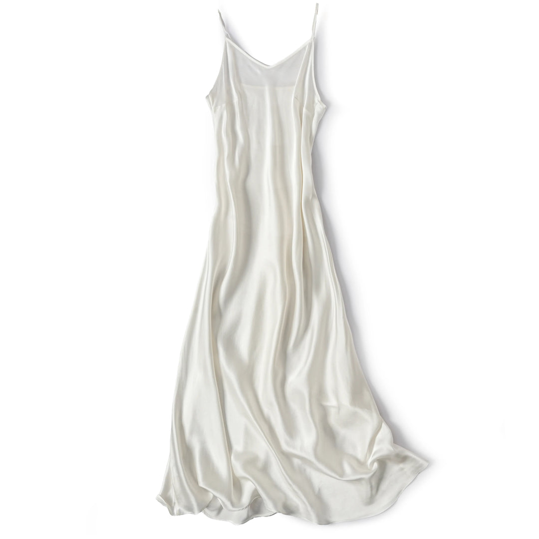 Seta Bias-Cut Silk Slip Dress