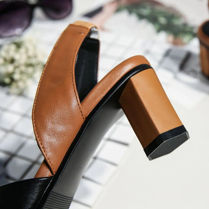 Allegra Leather Slingbacks