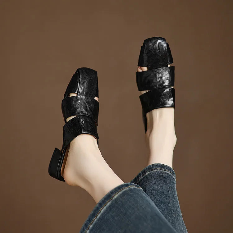 Amara Leather Mules
