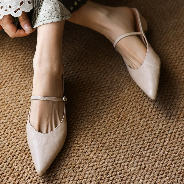 Avina Leather Mules