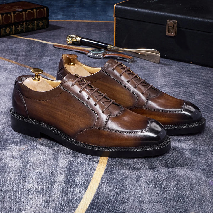Galleria Apron-Toe Derby Shoes