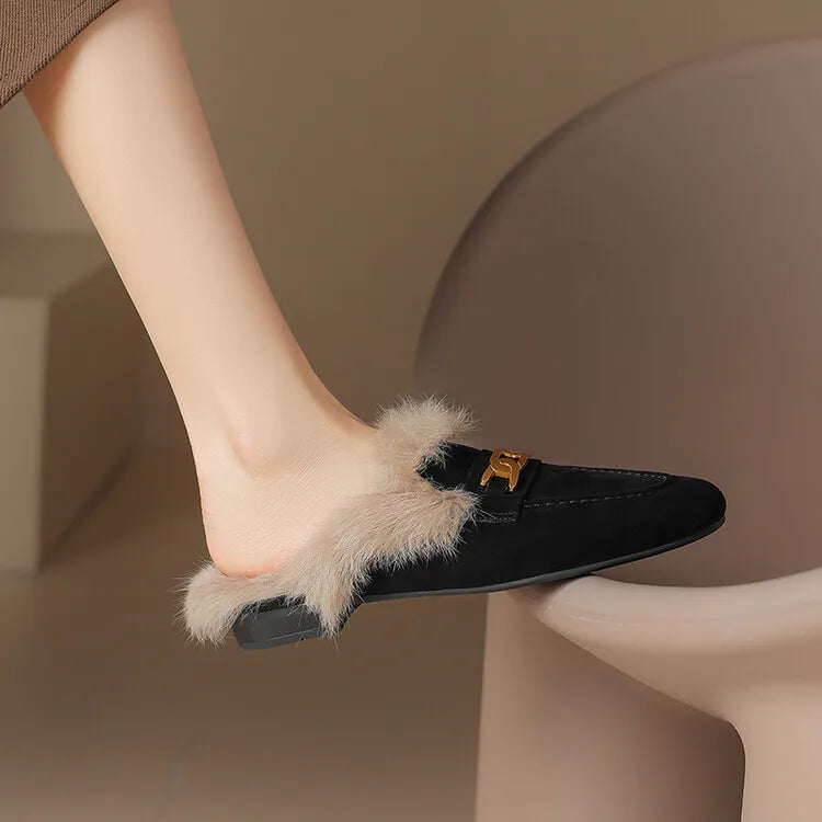 Ferra Suede Wool Mule