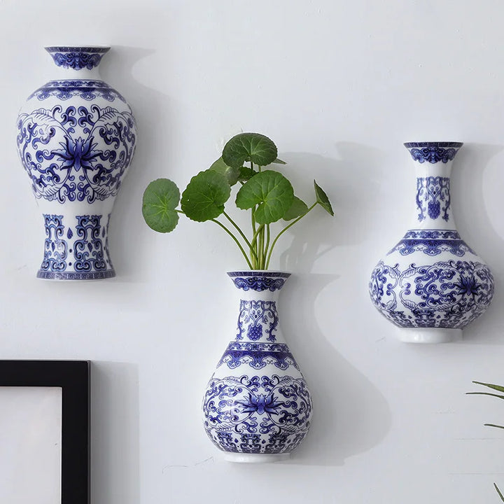 Blue Lotus Wall Vase