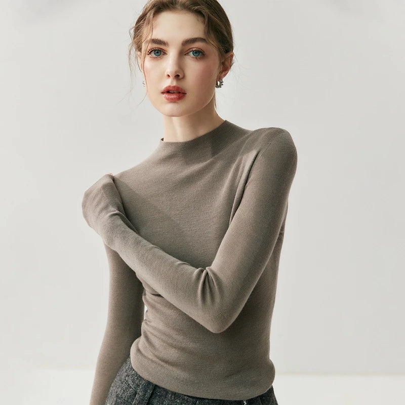 Claudette Wool Mock Neck