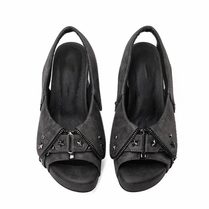 Starbolt Denim Platform Sandals