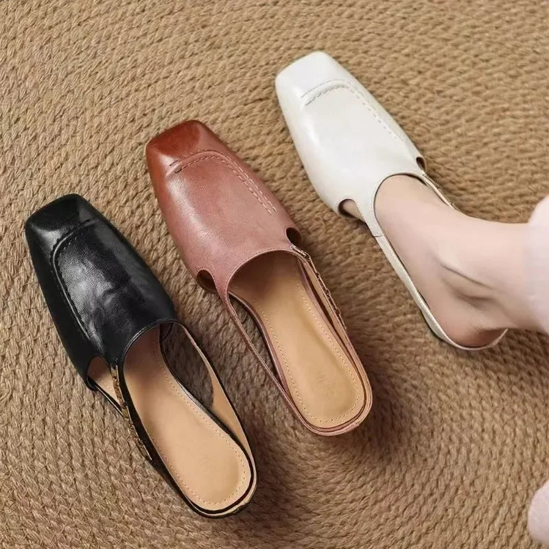 Foldvamp Square-Toe Mules