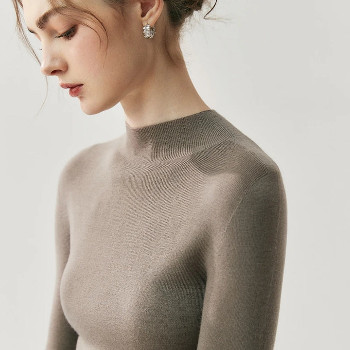 Claudette Wool Mock Neck