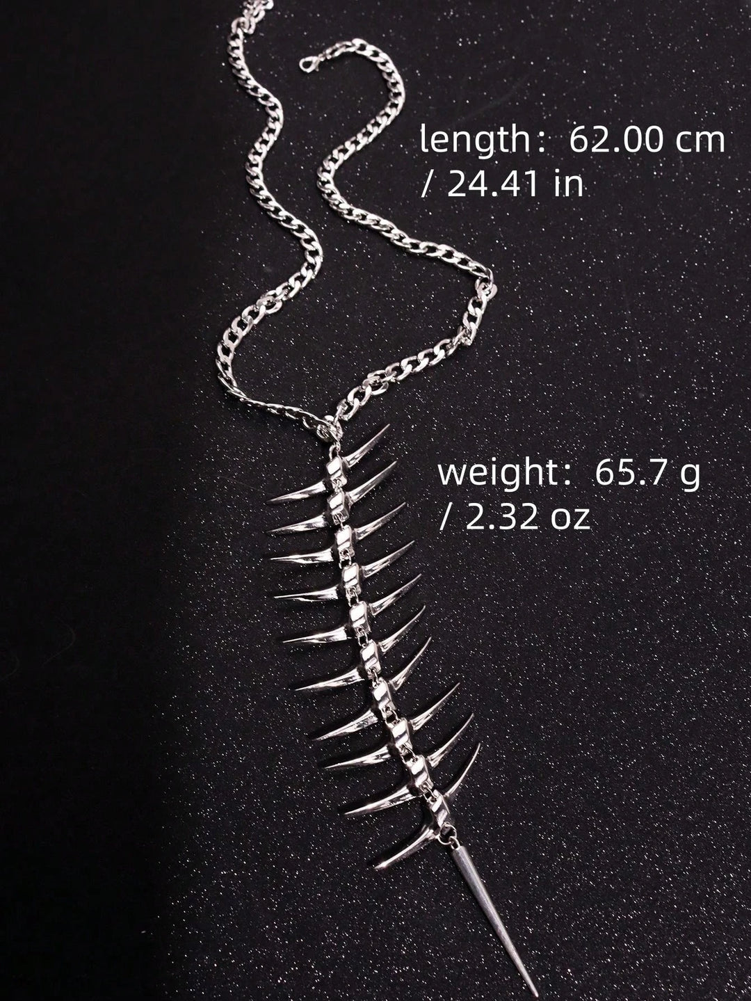 Vertebra Spiked Back Chain Necklace