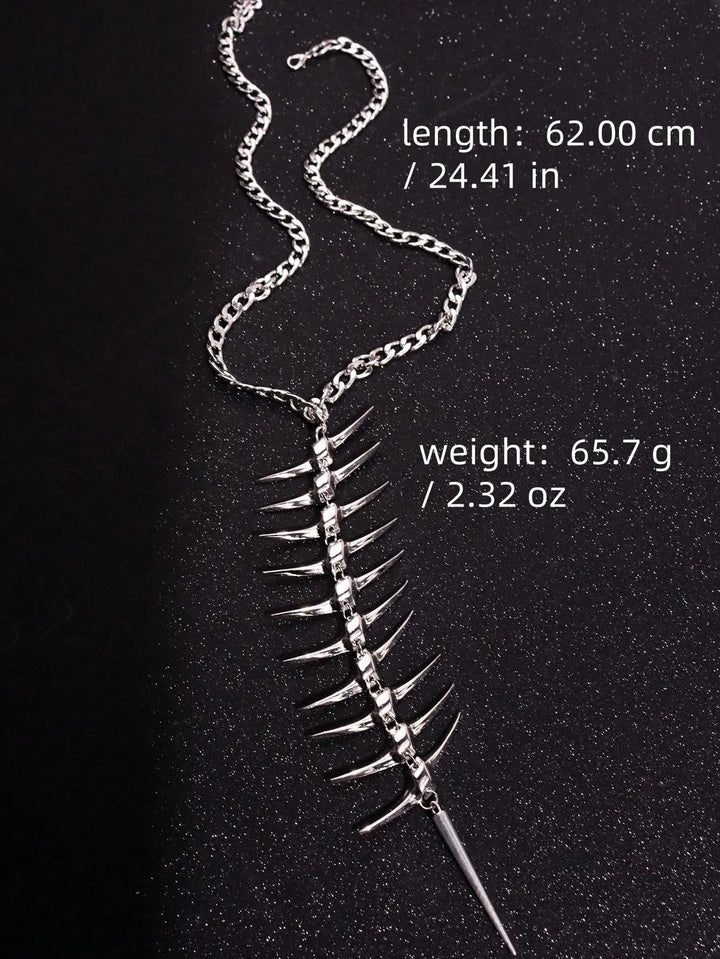 Vertebra Spiked Back Chain Necklace
