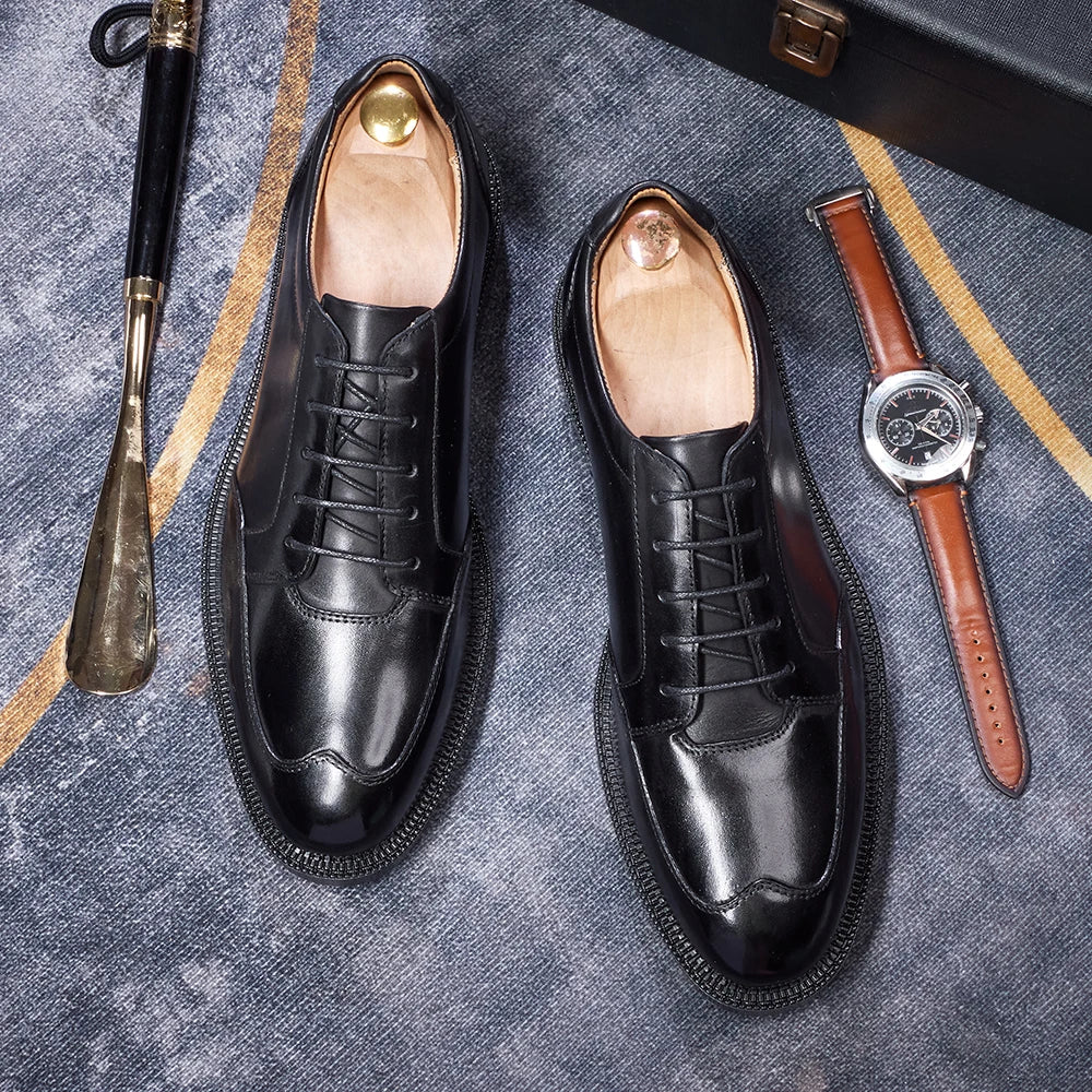 Galleria Apron-Toe Derby Shoes