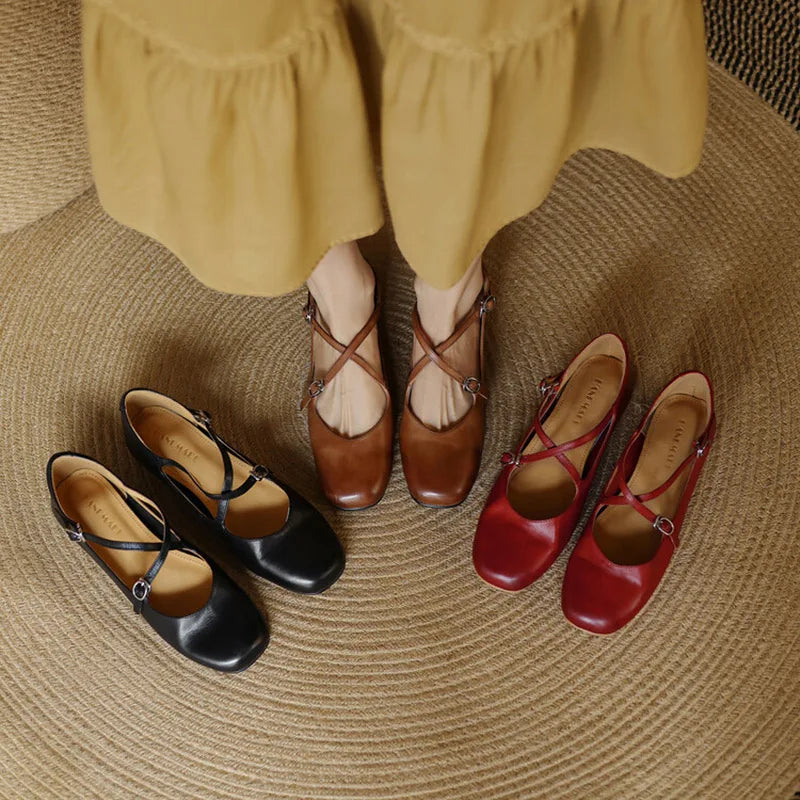 Valenza Leather Flats