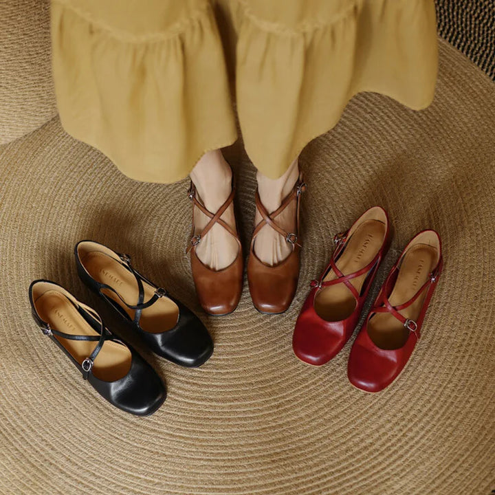 Valenza Leather Flats