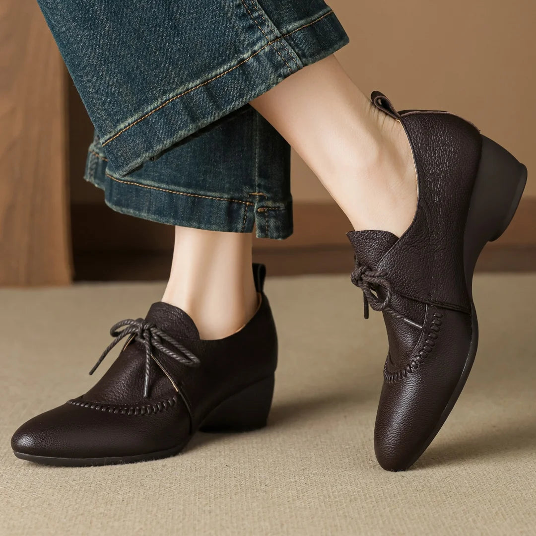Eleanor Wedge Leather Shoes