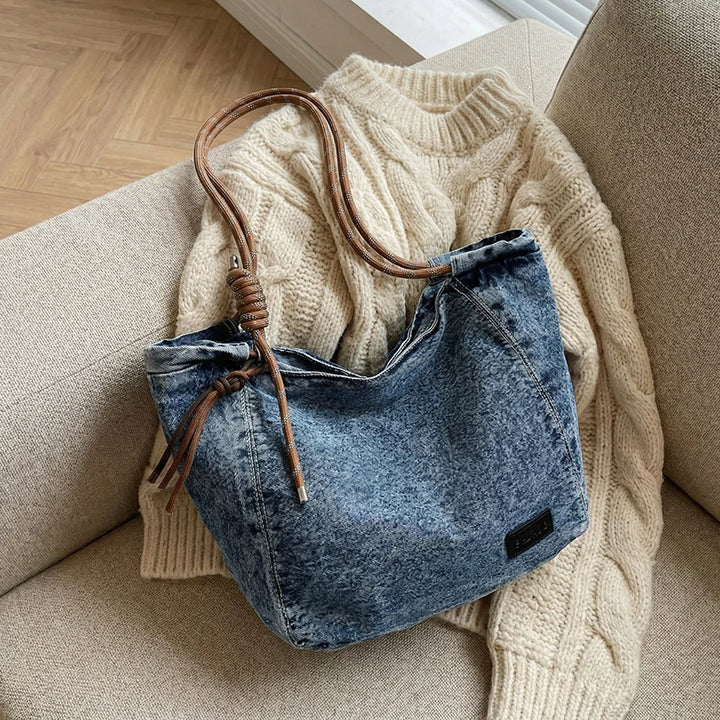 Hadley Washed Denim Tote