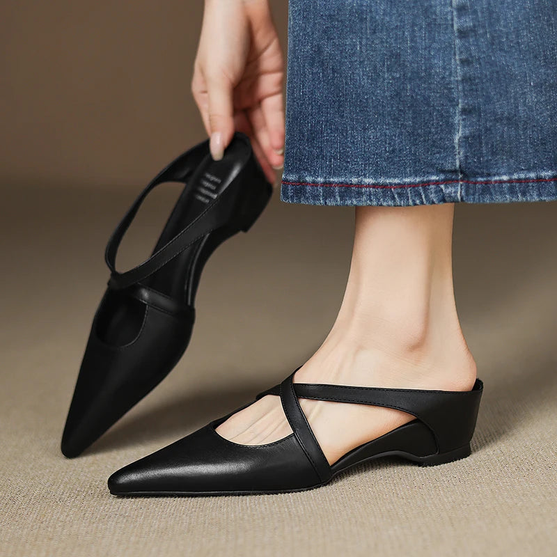 Vontessa Italian Leather Mules
