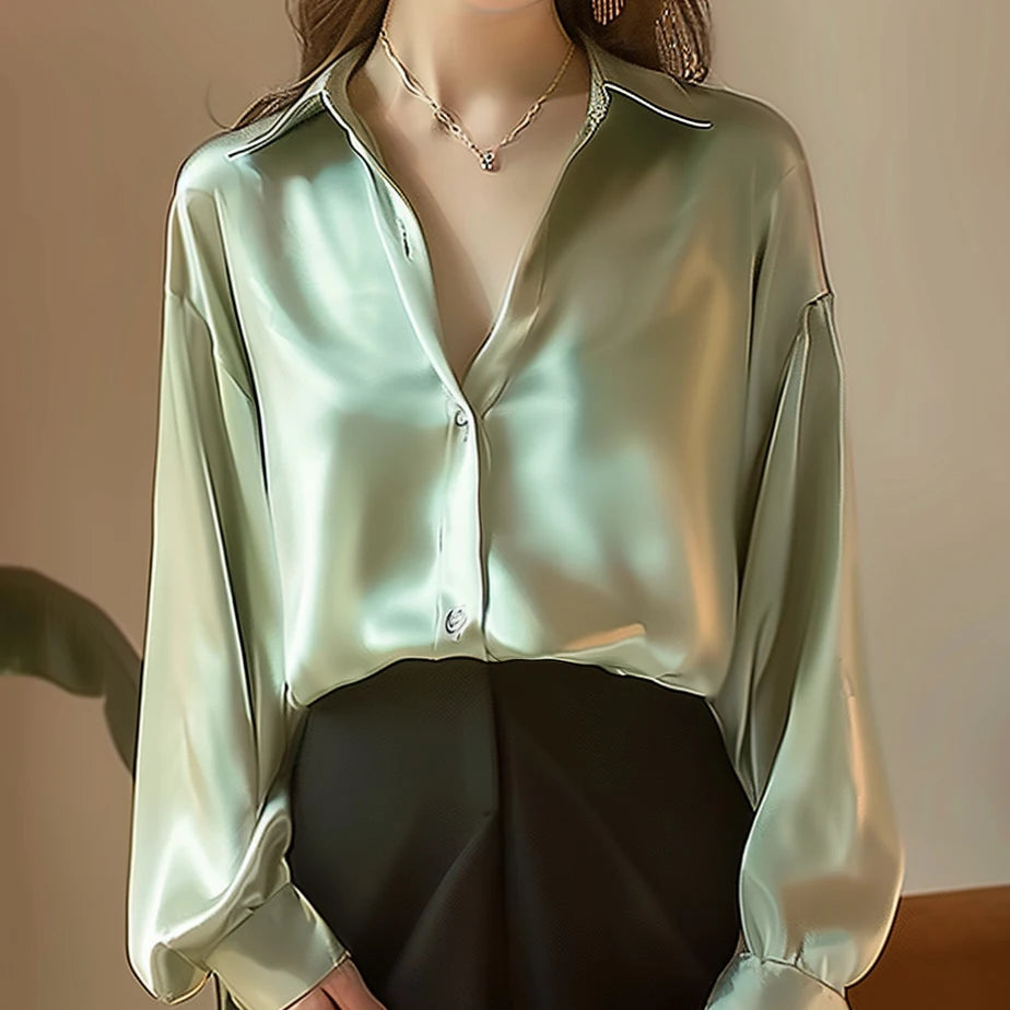 Lustra Satin Button Down