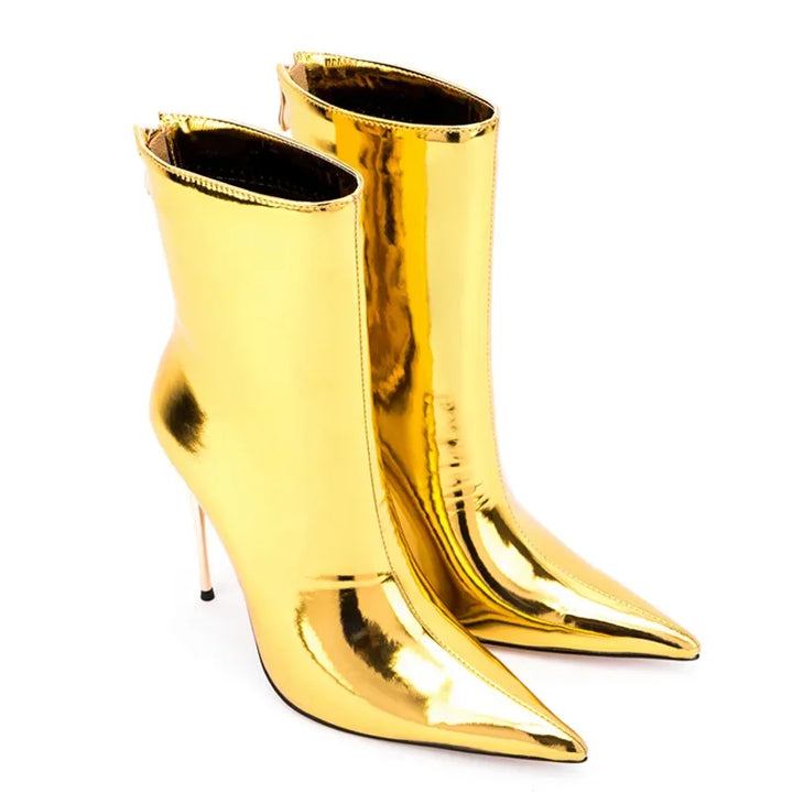 Specchio Mirror-Finish Stiletto Boots